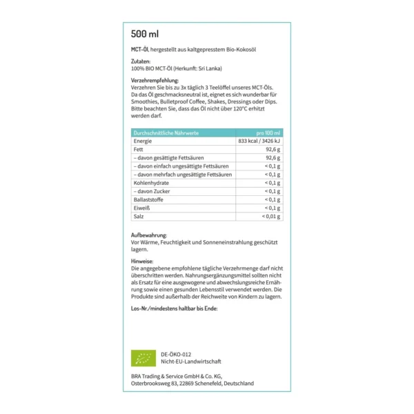 "VERRÜCKT NACH KOKOS" PROBIERSET - 500ML MCT-ÖL, 1KG KOKOSMEHL UND 500ML KOKOSÖL - Image 8