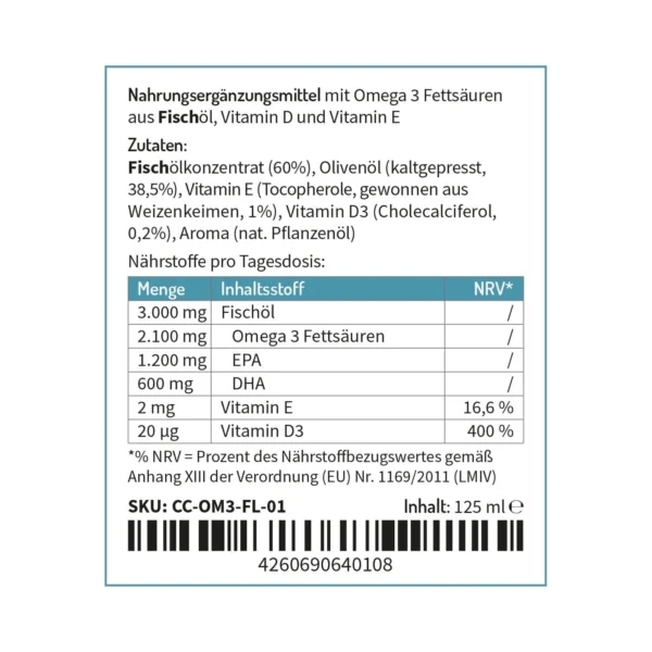 PROBIERSET OMEGA 3 FLÜSSIG MIT VITAMINEN UND ANTIOXIDANTIEN - LEMONGRASS UND NATÜRLICH - Image 3