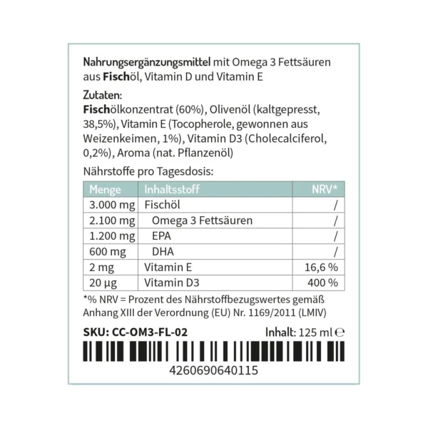 OMEGA 3 FLÜSSIG MIT VITAMINEN UND ANTIOXIDANTIEN - GESCHMACK: LEMONGRASS - Image 4