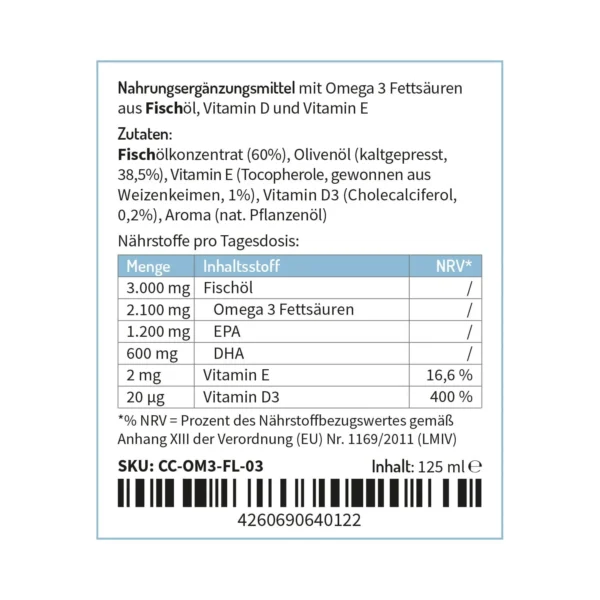 OMEGA 3 FLÜSSIG MIT VITAMINEN UND ANTIOXIDANTIEN - GESCHMACK: NATÜRLICH - Image 4