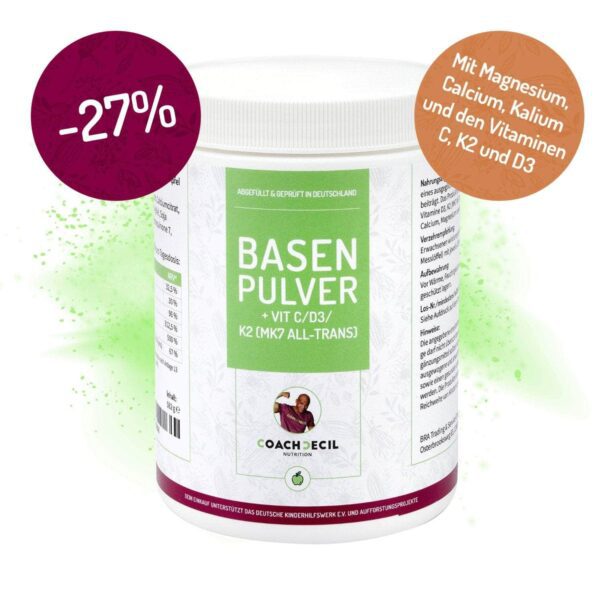 BASENCITRAT MIT NATÜRLICHEN VITAMINEN, MAGNESIUM UND CALCIUM - GESCHMACK: APFEL